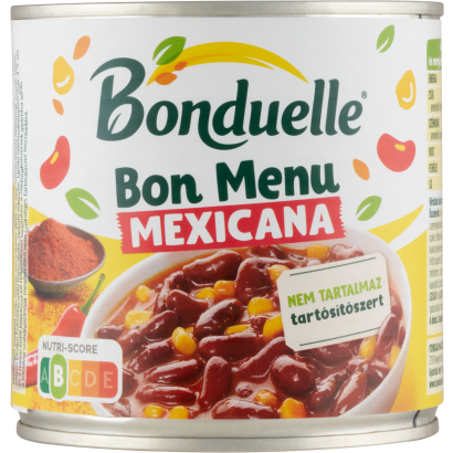 Bonduelle Bon Menu Mexicana Vörösbab Kukoricával, Enyhe Mexikói Mártásban 430 G