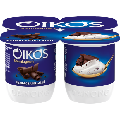 Danone Oikos Görög Stracciatellaízű élőflórás Krémjoghurt 4 X 125 G