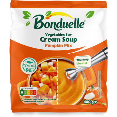 Bonduelle Gyorsfagyasztott Sütőtökös Krémleves Zöldségkeverék 400 G
