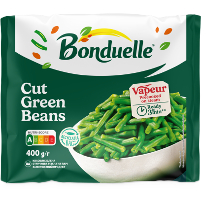 Bonduelle Vapeur Gyorsfagyasztott Zsenge Zöldhüvelyű Vágott Zöldbab 400 G