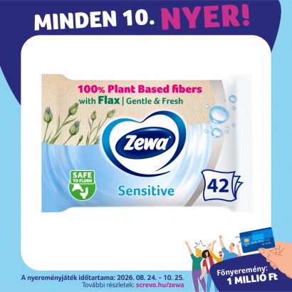Zewa Sensitive Nedves Toalettpapír 42 Db