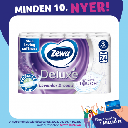 Zewa Deluxe Lavender Dreams Toalettpapír 3 Rétegű 24 Tekercs