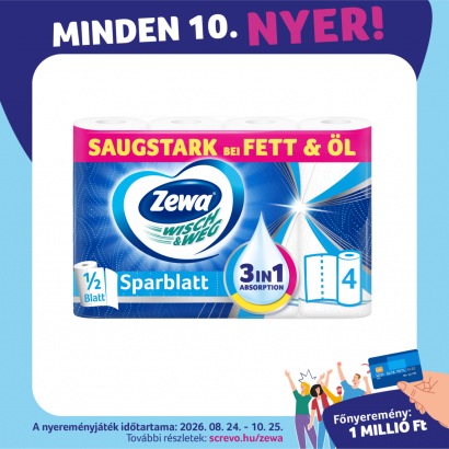 Zewa Wisch & Weg Sparblatt Háztartási Papírtörlő 2 Rétegű 4 Tekercs