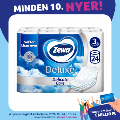 Zewa Deluxe Delicate Care Toalettpapír 3 Rétegű 24 Tekercs
