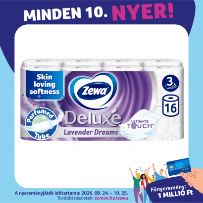 Zewa Deluxe Lavender Dreams Toalettpapír 3 Rétegű 16 Tekercs