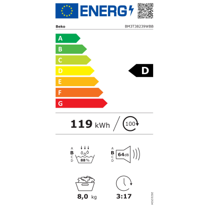 Beko Bm3t38239wbb Hőszivattyús Szárítógép