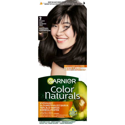 Garnier Color Naturals Tartós Hajfesték 2 .0 Természetes Fekete, 60 +40 +12 Ml