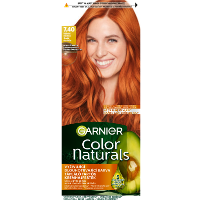 Garnier Color Naturals Tartós Hajfesték 7 .40 érzéki Rézvörös, 60 +40 +12 Ml