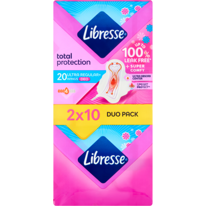 Libresse Ultra+ Deo Szárnyas Egészségügyi Betét Illatosított 2 X 10 Db