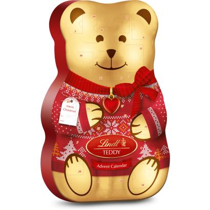 Lindt Adventi Naptár Tejcsokoládé Figurát és Töltött Tejcsokoládét Tartalmazó Válogatás 310 G