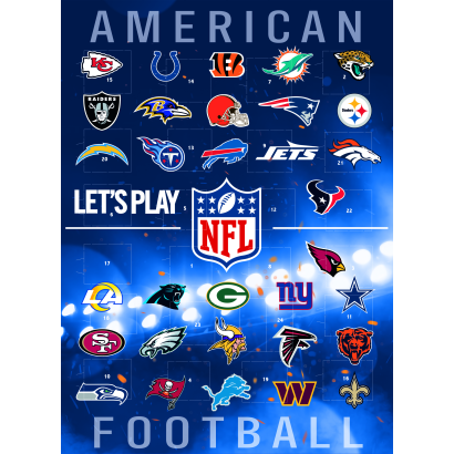Windel Nfl Adventi Kalendárium Tejcsokoládéval 75 G